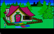 King's Quest for IBM PC/Compatibles - Outside a house...I wonder who lives here?