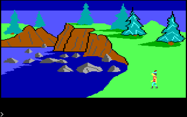 King's Quest IBM PC/Compatibles Screenshot: Looks like a dead end...