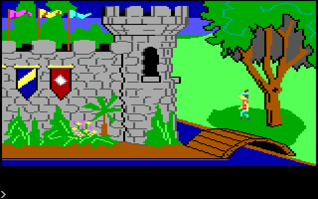 King's Quest IBM PC/Compatibles Screenshot: Game start.