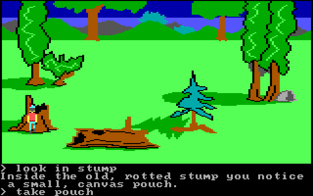 King's Quest IBM PC/Compatibles Screenshot: Items can be hidden anywhere.
