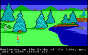 King's Quest for IBM PC/Compatibles - There is an elf here.