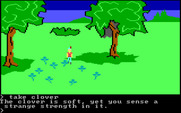 King's Quest for IBM PC/Compatibles - Picking up some clover...lucky!