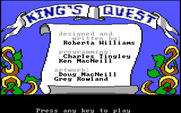 King's Quest for IBM PC/Compatibles - Title screen.