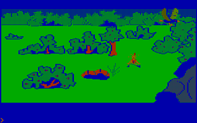 King's Quest IBM PC/Compatibles Screenshot: A crash landing.