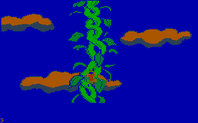 King's Quest IBM PC/Compatibles Screenshot: Climbing...be careful, don't fall!