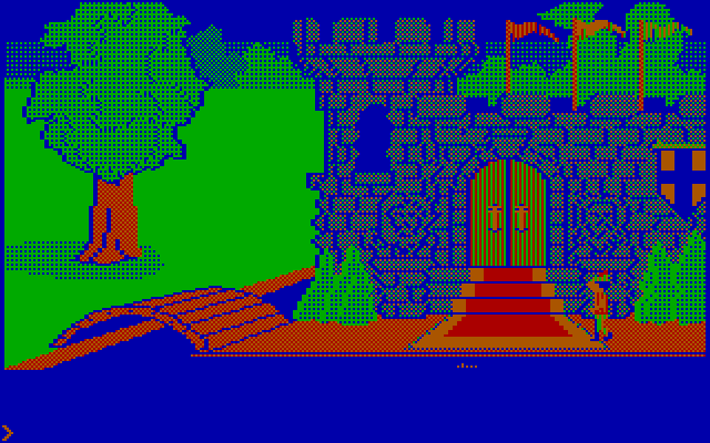King's Quest IBM PC/Compatibles Screenshot: Outside the castle.