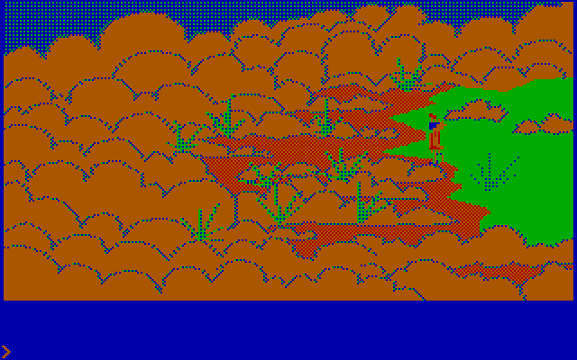 King's Quest IBM PC/Compatibles Screenshot: Up in the clouds.