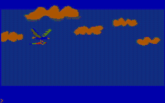 King's Quest IBM PC/Compatibles Screenshot: Flying through the air...