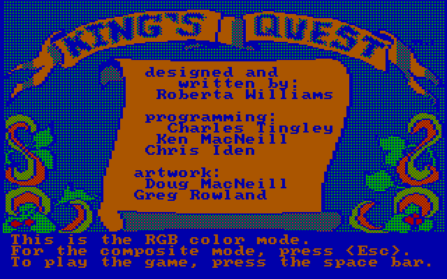 King's Quest IBM PC/Compatibles Screenshot: Title screen.