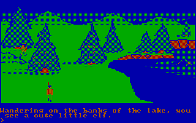 King's Quest IBM PC/Compatibles Screenshot: There is an elf here!
