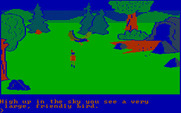 King's Quest for IBM PC/Compatibles - A friendly bird approaches...