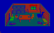 King's Quest for IBM PC/Compatibles - Inside the woodcutters house.
