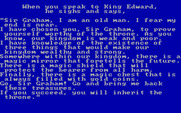 King's Quest for IBM PC/Compatibles - King Edward tells you about your quest.