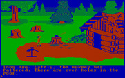 King's Quest for IBM PC/Compatibles - A woodcutters house.