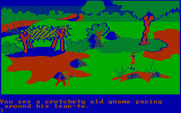 King's Quest for IBM PC/Compatibles - An old gnome paces back and forth here...