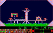Lemmings for Amiga - Many lemmings appear at once!