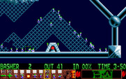 Lemmings for Amiga - More walls to bash through!