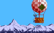 Lemmings for Amiga - Lemmings jump out of the balloon...
