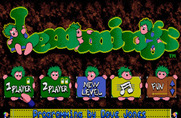 Lemmings for Amiga - Title screen.