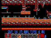 Lemmings for Sega Master System - A path is cleared, the lemming can move on now...