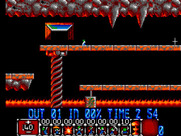 Lemmings for Sega Master System - On to a trickier round...