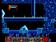 Lemmings for Sega Master System - First, bash through these walls...