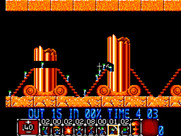 Lemmings for Sega Master System - I need to find a way past these obstacles...