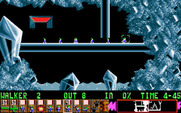 Lemmings for IBM PC/Compatibles - Sometimes you need lemmings to bash their way through walls.