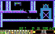 Lemmings for IBM PC/Compatibles - Digging and climbing your way to the exit...