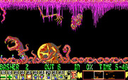 Lemmings for IBM PC/Compatibles - Each level has a different theme.