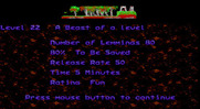 Lemmings for IBM PC/Compatibles - A beast of a level...