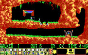 Lemmings for IBM PC/Compatibles - Digging on the first level.