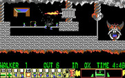 Lemmings for IBM PC/Compatibles - Sometimes you have to explode lemmings to proceed.