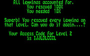Lemmings for IBM PC/Compatibles - All lemmings accounted for.