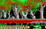 Lemmings for IBM PC/Compatibles - Bashing through a forest.