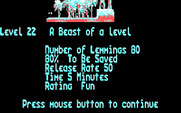 Lemmings for IBM PC/Compatibles - A beast of a level...