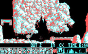 Lemmings for IBM PC/Compatibles - Some levels, like this one, can be really tricky and have many dangers.