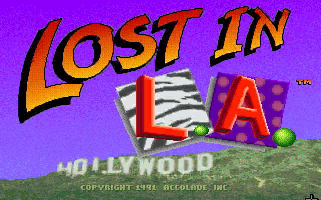 Les Manley in: Lost in L.A. IBM PC/Compatibles Screenshot: Title screen 2.