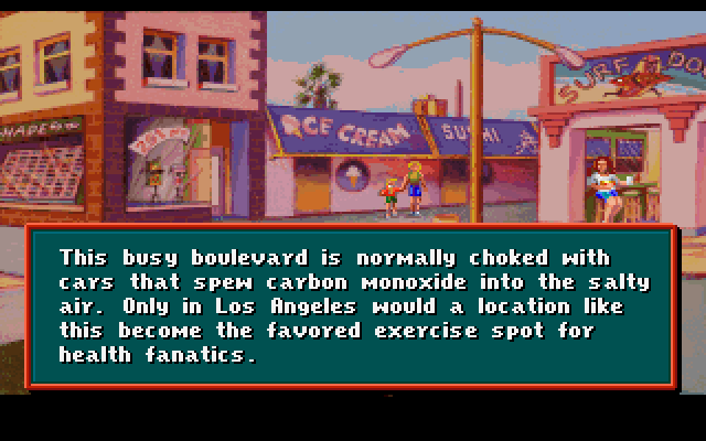 Les Manley in: Lost in L.A. IBM PC/Compatibles Screenshot: Game start.