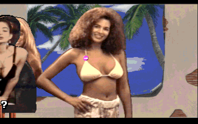 Les Manley in: Lost in L.A. IBM PC/Compatibles Screenshot: Entering the photo shop...