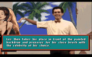 Les Manley in: Lost in L.A. for IBM PC/Compatibles - Les gets his photo taken with a cardboard cutout.