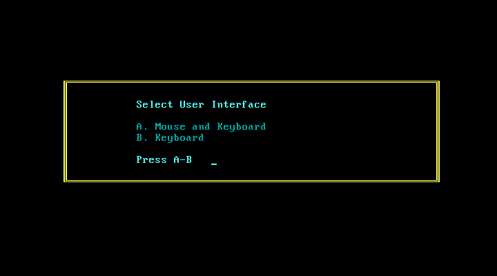 Les Manley in: Lost in L.A. IBM PC/Compatibles Screenshot: Select user interface.
