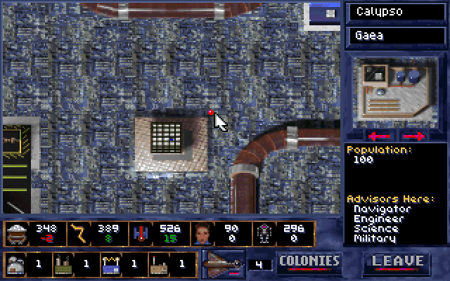 Alien Legacy IBM PC/Compatibles Screenshot: Detailed view of our ship.