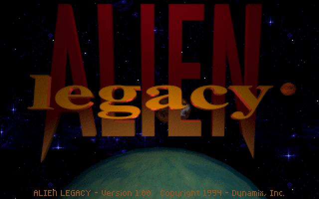 Alien Legacy IBM PC/Compatibles Screenshot: Title screen.