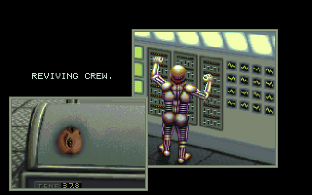 Alien Legacy IBM PC/Compatibles Screenshot: Introduction; reviving the crew...