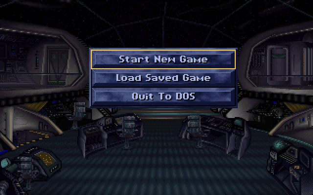 Alien Legacy IBM PC/Compatibles Screenshot: Main menu; start a new game?