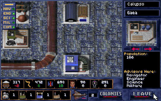 Alien Legacy IBM PC/Compatibles Screenshot: Detailed ship view.