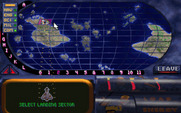 Alien Legacy for IBM PC/Compatibles - Selecting a place to land.
