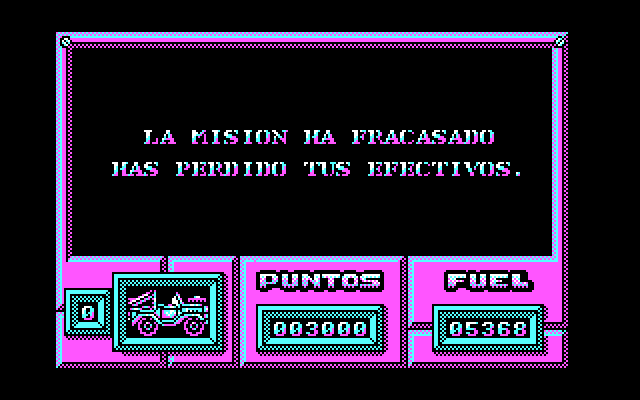 Army Moves IBM PC/Compatibles Screenshot: Game over.