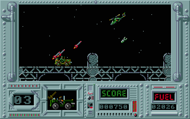 Army Moves Atari ST Screenshot: Firing missiles at a chopper...